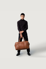 Asli Leather Duffle Bag – Genuine Cowhide Travel & Gym Bag