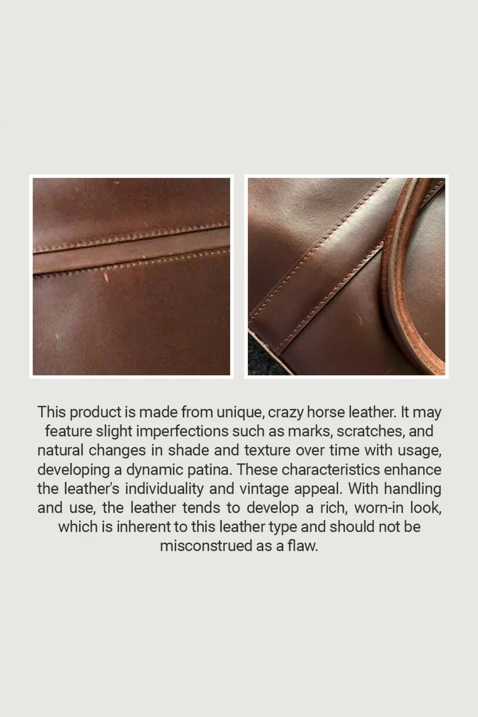 Genuine Crazy Horse Leather Laptop Backpack