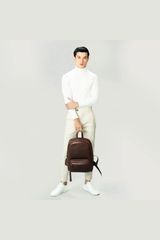 Genuine Crazy Horse Leather Laptop Backpack